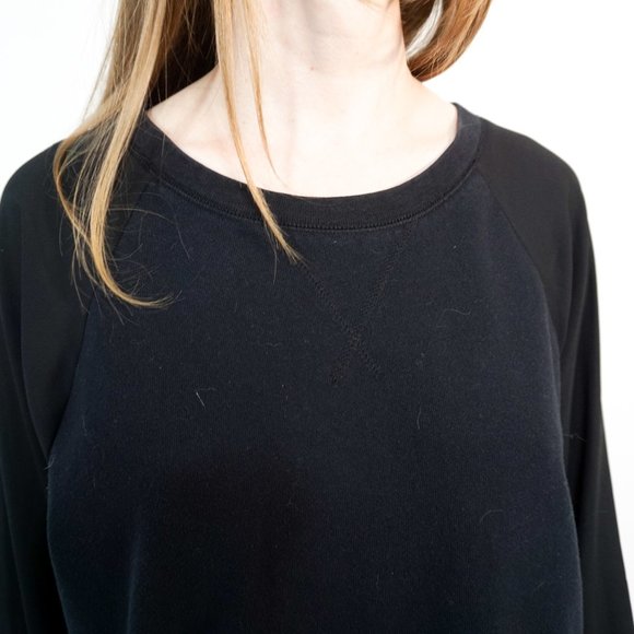 J. CREW Sheer Sleeve Pullover Sweatshirt - Picture 2 of 7